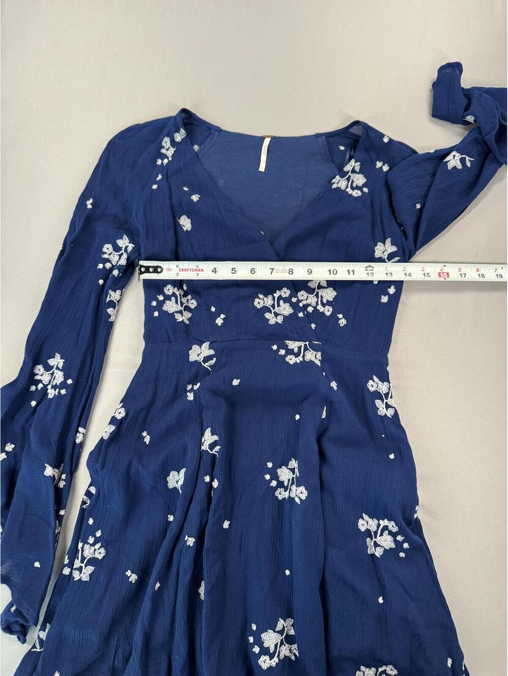 Free People | 0 | Jasmine Embroidered Mini Dress Bell Sleeve - Picture 4 of 6
